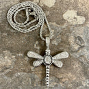 Sanity Jewelry Ladies Necklace 2mm 16” Rope Necklace Crystal Dragonfly - White - Pendant - Rope Necklace - SK2558