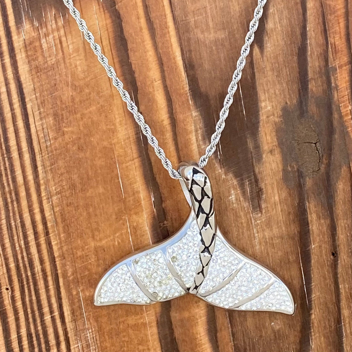 棚*涼様 スペックルドテイルcp.リングネック.アムファーストcp.マラードダッ Crystal Mermaid Tail Pendant - Rope Necklace or Omega - AJ24