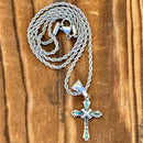 Sanity Jewelry Ladies Necklace 2mm 16” Rope Necklace Sea Shell - Cross Mini Pendant - Rope Necklace - SK2573M