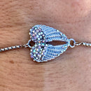 Sanity Jewelry Ladies Necklace Angel Heart Wing - Bracelet - Rainbow Stone - SK2539B