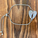 Sanity Jewelry Ladies Necklace Angel Heart Wing - Bracelet - Rainbow Stone - SK2539B
