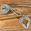 Sanity Jewelry Ladies Necklace Angel Heart Wings Pendant - Bling Wings Purple Stone - Rope Necklace or Omega - LAP032