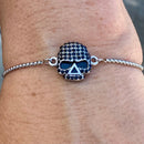 Sanity Jewelry Ladies Necklace Bling Skull - Black Stone - Bracelet - 2594B