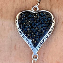 Sanity Jewelry Ladies Necklace Crystal Heart - Bracelet - Black - AJ02B