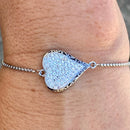 Sanity Jewelry Ladies Necklace Crystal Heart - Bracelet - White - AJ01B