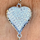 Sanity Jewelry Ladies Necklace Crystal Heart - Bracelet - White - AJ01B