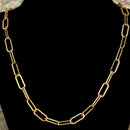 SANITY JEWELRY® Ladies Necklace Necklace - Paper Clip Chain - 1/4" - Gold - PCG