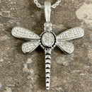 Sanity Jewelry Ladies Necklace Pendant Only Crystal Dragonfly - White - Pendant - Rope Necklace - SK2558