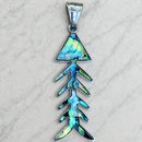 SANITY JEWELRY® Ladies Necklace Pendant Only Sea Shell - Fish Bonez - Rope Chain - SK2620