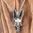 Sanity Jewelry Ladies Necklace Playboy Bunny - Black Crystal Pendant - Rope Necklace or Omega - PEN289