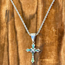 Sanity Jewelry Ladies Necklace Sea Shell - Cross Mini Pendant - Rope Necklace - SK2573M