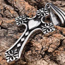 Sanity Jewelry Ladies Necklace The Heart Cross - Larger Cross Pendant - Rope Necklace or Omega - 709