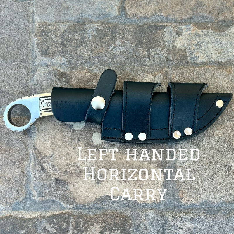 SANITY JEWELRY® Left Handed Horizontal 9” Al Capone - Bone - We The People - D2 Steel - Horizontal & Vertical Carry - PE17