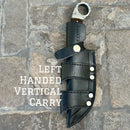 SANITY JEWELRY® Left Handed Vertical 9” Al Capone - Buffalo Horn - D2 Steel - Horizontal & Vertical Carry - PE208