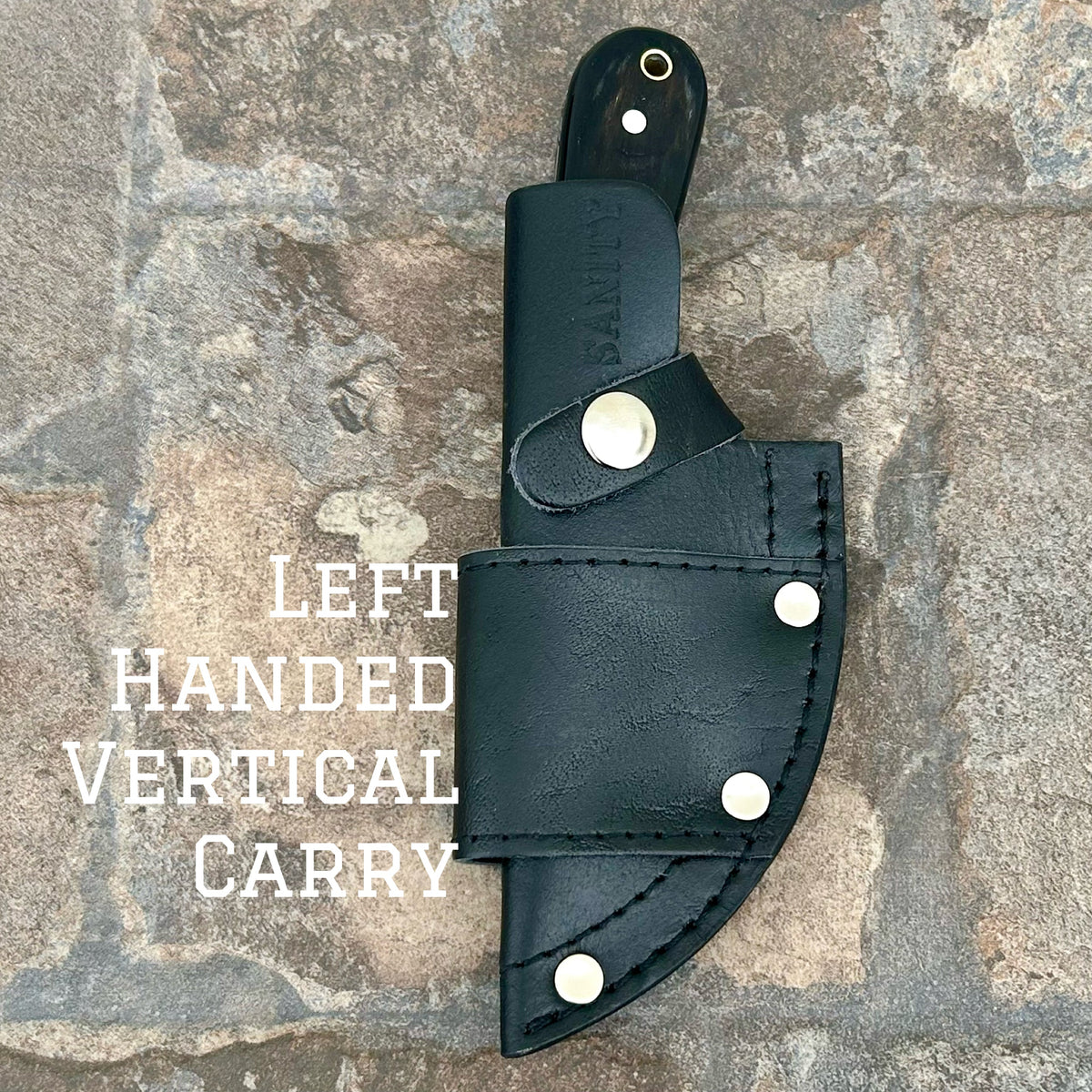 7” Jesse James - Buffalo Horn - Damascus - Horizontal & Vertical Carry