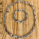 SANITY JEWELRY® Men's Necklace The Godfather Necklace - 3/8" Box Link - Silver - XLB01