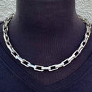 SANITY JEWELRY® Men's Necklace The Godfather Necklace - 3/8" Box Link - Silver - XLB01