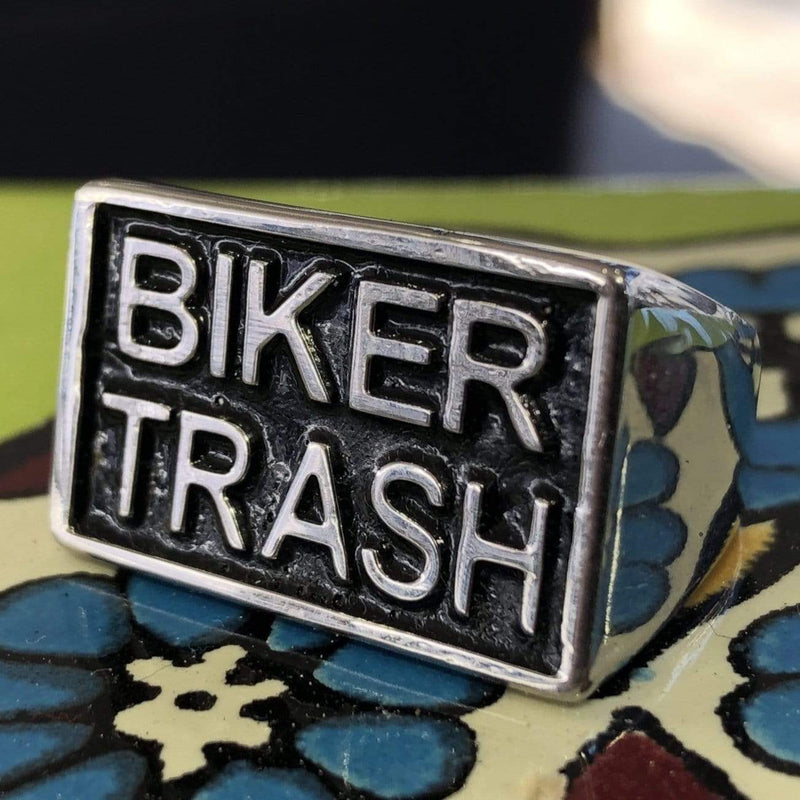 SANITY JEWELRY® Men's Ring 7 Biker Trash - SIZES 6,8,9,14,15&16 ONLY - SLC74 CLEARANCE
