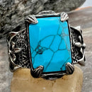 SANITY JEWELRY® Men's Ring 9 Blue Stone Double Axe - SIZES 9,10,13,14 &16 ONLY - SLC87 CLEARANCE