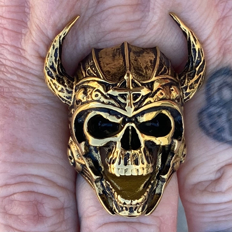 SANITY JEWELRY® Men's Ring Viking Warrior Golden - SIZES 8,9,11,12,14 & 15 ONLY - SLC20 CLEARANCE