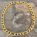 SANITY JEWELRY® Necklace 20 inches Necklace Figaro - 1/2" Classic - Gold Sicilian - FN203