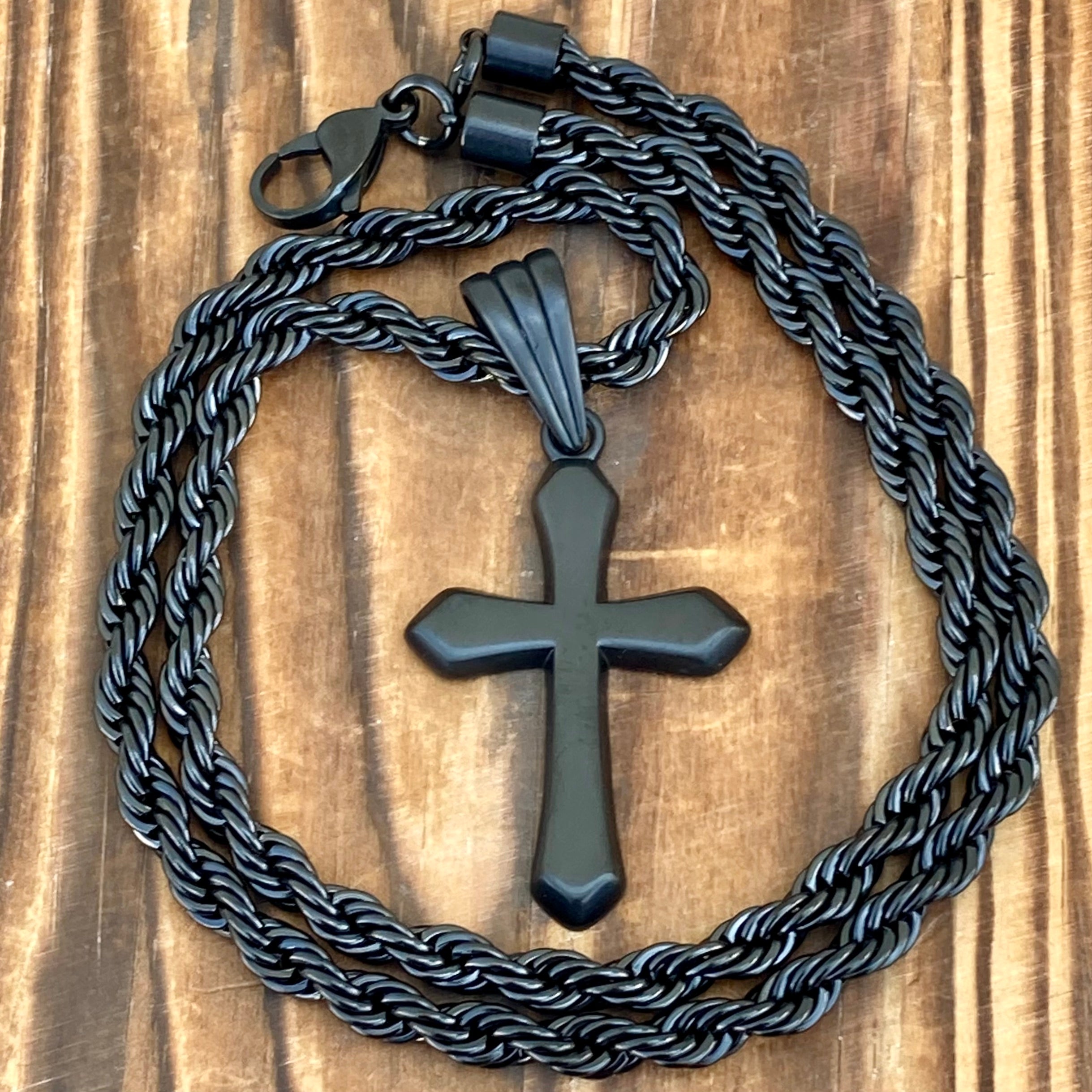 Sanity's Favorite Cross Small - Black - Pendant - Necklace