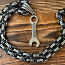 Sanity Jewelry Necklace 22” Black & Silver Wrench Pendant - 10MM - Necklace (704)