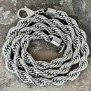 SANITY JEWELRY® Necklace 22 inches 10MM Rope Chain - Polished Stainless - TR03