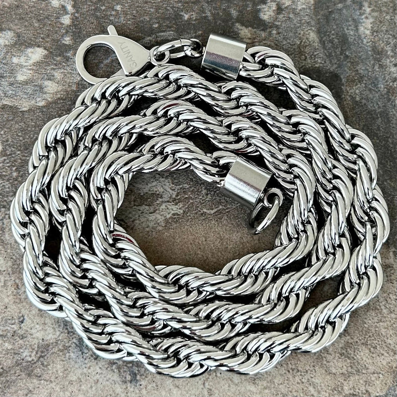 10mm Rope Chain - Polished Stainless - TR03 26 Inches