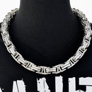 Sanity Jewelry Necklace 22 inches Daytona Necklace - Silver - Road King - 3/4 inch wide