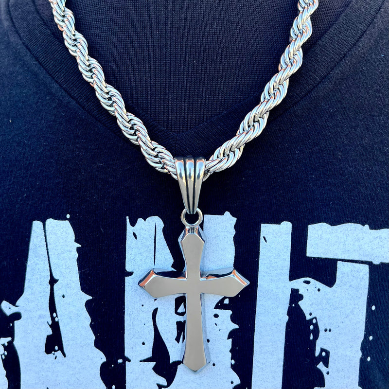 SANITY JEWELRY® Necklace 22 inches Sanity's Favorite Cross Large - Silver - Pendant - Necklace - 706C