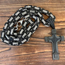 Sanity Jewelry Necklace 22” Silver & Black "Sanity's Combo" - Cross - Risen Cross Black Pendant - Necklace (819)