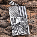 Sanity Jewelry Necklace American Eagle with Flag Pendant - Necklace (282)
