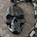 Sanity Jewelry Necklace American Flag Skull - Black Pendant - Necklace (229)