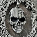 Sanity Jewelry Necklace American Flag Skull Pendant - Necklace (277)