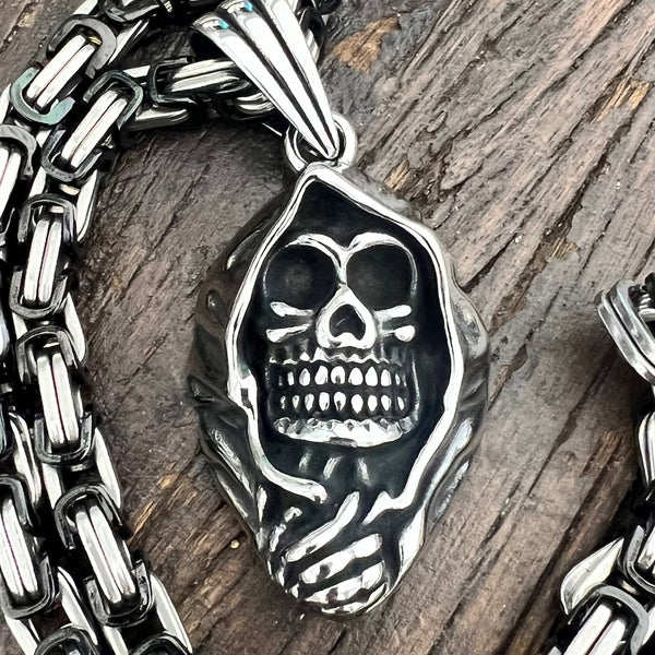 SANITY JEWELRY® Necklace Bone Crusher - Grim Reaper Pendant - Necklace (837)