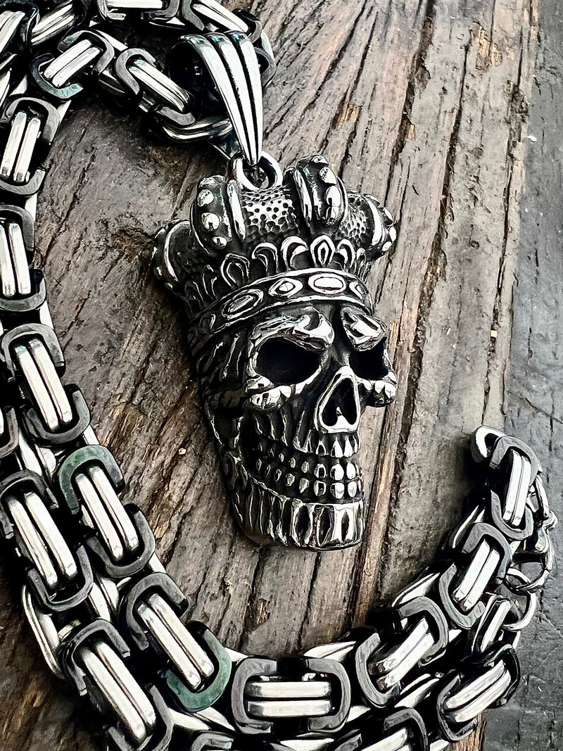 SANITY JEWELRY® Necklace Bone Crusher - Joker Skull Pendant - Necklace (840)