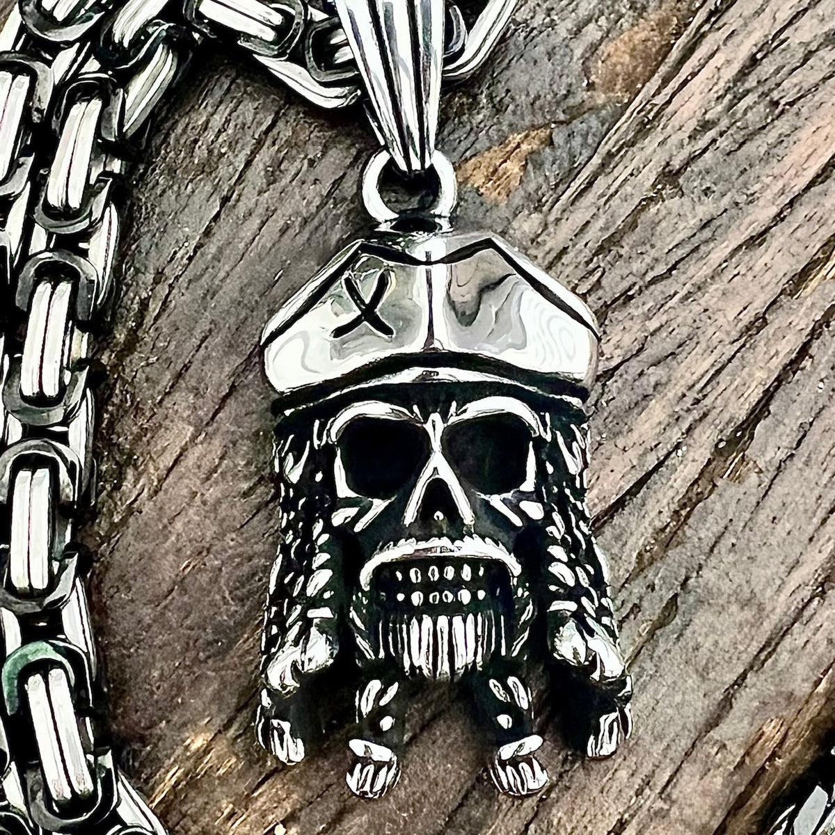 Silver Color Pirate cheapest Skull Necklace