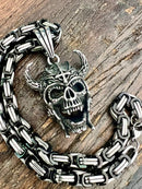SANITY JEWELRY® Necklace Bone Crusher - Valhalla Viking Skull Pendant - Necklace (841)
