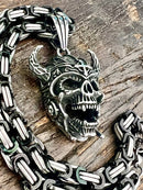 SANITY JEWELRY® Necklace Bone Crusher - Valhalla Viking Skull Pendant - Necklace (841)