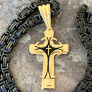 Sanity Jewelry Necklace Cross - Risen Cross Gold Pendant - Necklace - PEN832