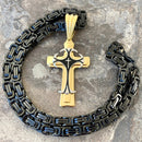 Sanity Jewelry Necklace Cross - Risen Cross Gold & Silver Pendant - Necklace - PEN822