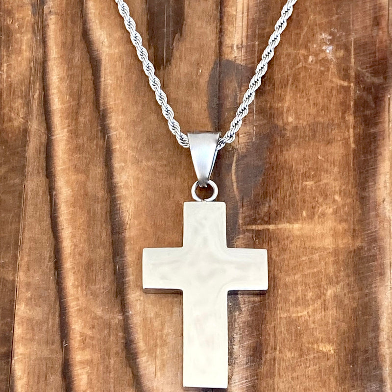 SANITY JEWELRY® Necklace Cross - Small Silver Pendant - Necklace (722)