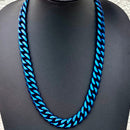SANITY JEWELRY® Necklace Cuban - 1/2" Classic - Matte Blue Havana - CN212
