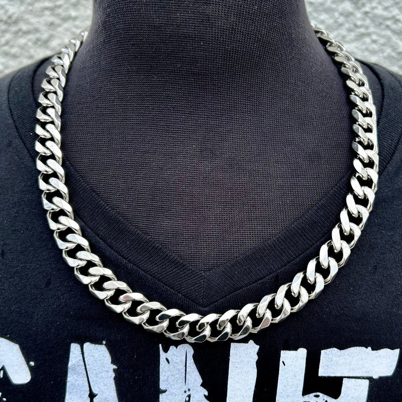 SANITY JEWELRY® Necklace - Diamond Cut Cuban Link - Classic - Polished - 1/2" Wide - CN01