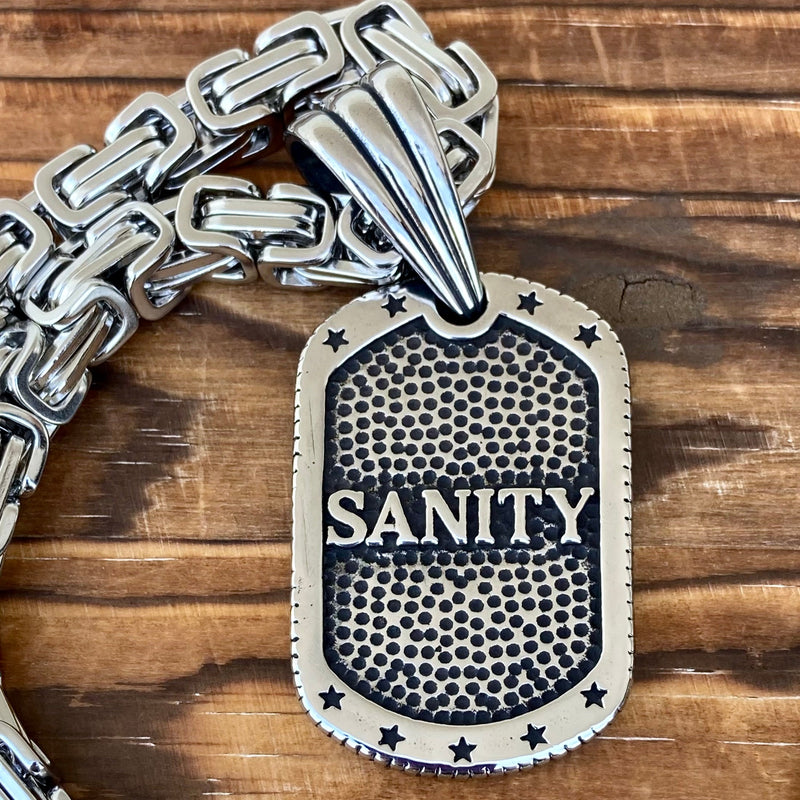 Sanity Jewelry Necklace Dog Tag - FTW - Pendant - Necklace (478)
