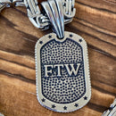 Sanity Jewelry Necklace Dog Tag - FTW - Pendant - Necklace (478)