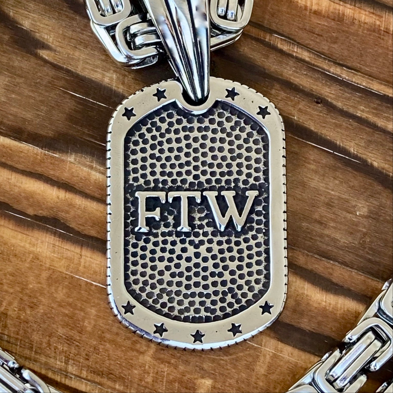 Dog Tag - FTW Pendant - Necklace (478) Dog Tag - FTW Pendant - Necklace (478)