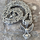 Sanity Jewelry Necklace Eagle & VTwin - Silver - Necklace (470)