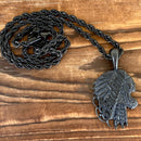 Sanity Jewelry Necklace Indian Pendant SM - Black - Necklace (309)